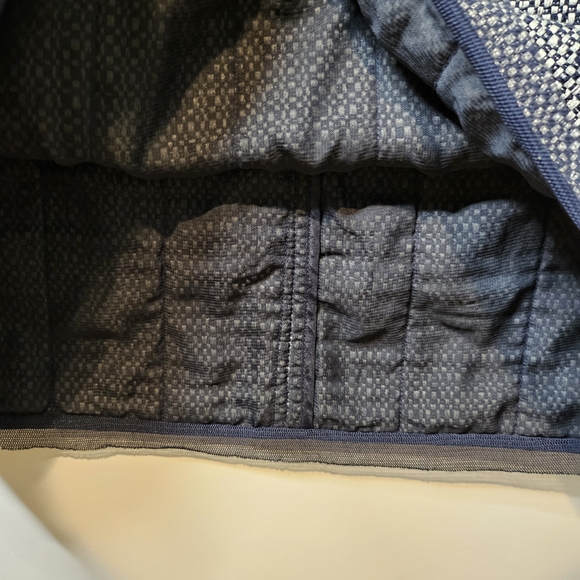 Magaschoni Navy White Tweed Textured Short Sleeve Lace Trimmed Mini Dress Size 6 - Picture 12 of 15